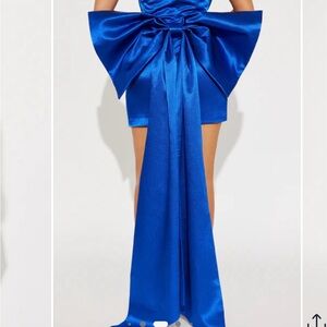 Fashion Nova Strapless Blue Dress